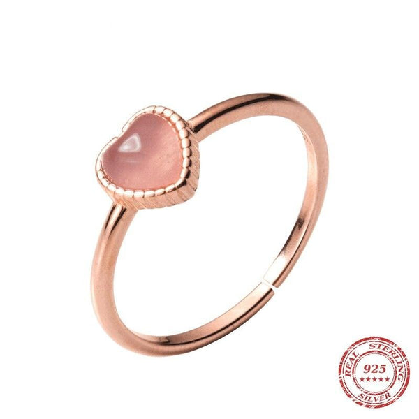 The Opal Heart Ring (resizable)