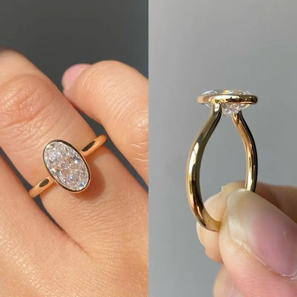 Full Bezel Oval Ring