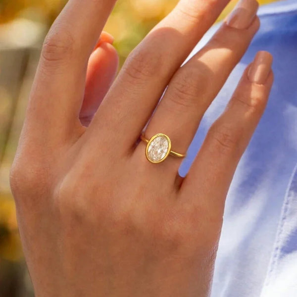 Full Bezel Oval Ring