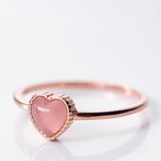 The Opal Heart Ring (resizable)